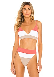 Beach Riot X Revolve Alexis Bikini Bottom In Neutral Color Block Revolve