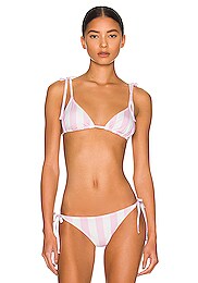 Solid Striped Eva Bikini Top In Treasure Revolve