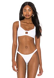 Vitamin A Demi Bikini Top In White Ecotex Revolve