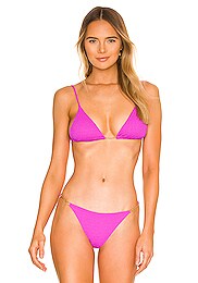 Vix Swimwear Corsage Bikini Top In Clover Revolve