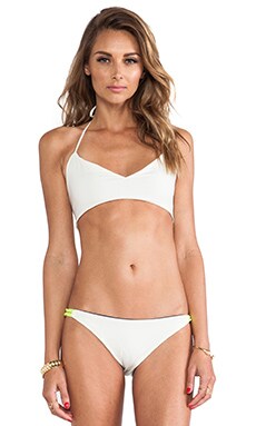 Basta Surf TOP BIKINI ZUNZAL BUNGEE En Ivory Deep Navy Neon Yellow