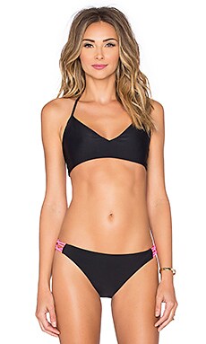 Basta Surf Zunzal Reversible Bikini Top In Noir Silver Pink Revolve