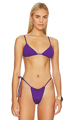 Bond Eye Luana Triangle Bikini Top In Dahlia Shimmer Revolve