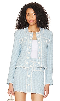 Generation Love Karson Tweed Jacket In Cream REVOLVE