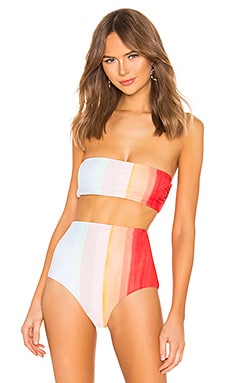 Mara Hoffman Abigail Bikini Top In Orange Multi Revolve