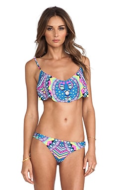 Mara Hoffman Cropped Bikini Top In Naga Denim REVOLVE