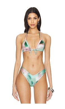 Montce Swim Euro Bows Bikini Top In Silk Dye Revolve