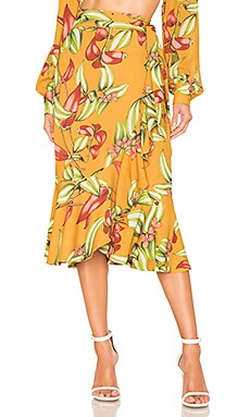 Юбка zebrina - PatBO, Горчичный, Миди 
Юбка zebrina - PatBO, Горчичный, Миди