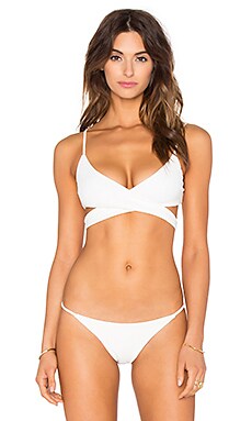 Skye Staghorn Wrap Bikini Top In Montego Revolve