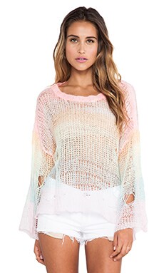 Wildfox Couture Ski Bunny Lost Sweater In Rainbow Revolve