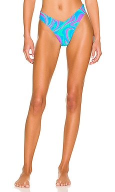 Weworewhat Delilah Bikini Bottom In Ocean Blue Multi Revolve