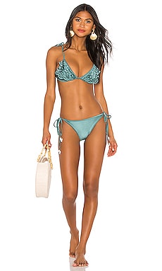 Zimmermann Veneto Scallop Frill Bikini Set In Seafoam Revolve