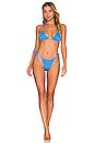 Aexae Tyra Tie Neck Bikini Top In Ibiza Blue Revolve