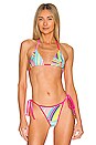 Frankies Bikinis Phillipa Shine Bikini Top In Rainbow Swirl REVOLVE