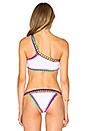 Kiini Yaz One Shoulder Bikini Top In White Multi Revolve