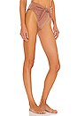 Montce Swim Paula Tie Up Bikini Bottom In Mauve Sparkle Revolve