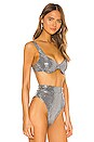 Nookie Carnivale Underwire Bikini Top In Silver Revolve