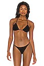 Nookie X Revolve Slide Triangle Bikini Top In Black Lurex Revolve