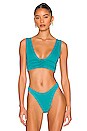 Riot Swim Brea Bikini Top In Cyan Revolve