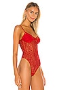 Superdown Tyra Sheer Bodysuit In Red Revolve