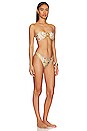 Zimmermann Laurel Bamboo Ring Bikini Set In Mustard Baroque Floral