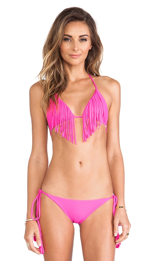 Acacia Montauk Bikini Top In Guava Pop Revolve