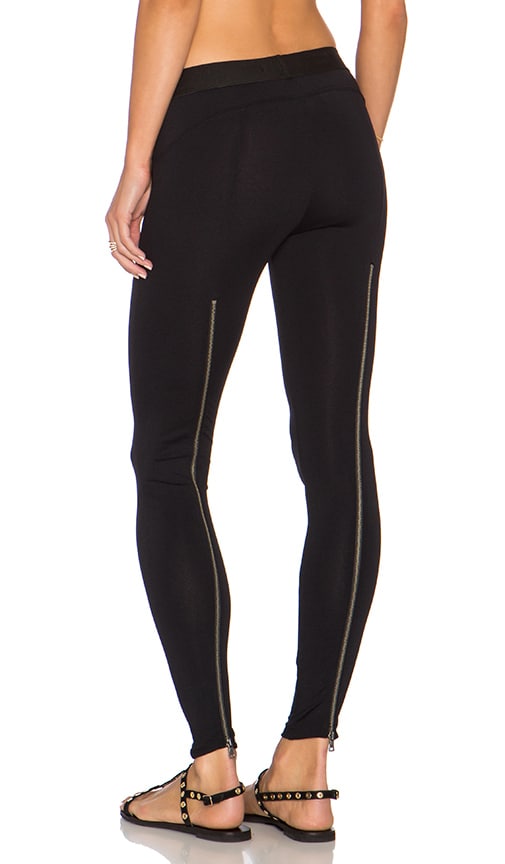 David Lerner X Chiqui Delgado Zip Back Legging In Classic Black Revolve