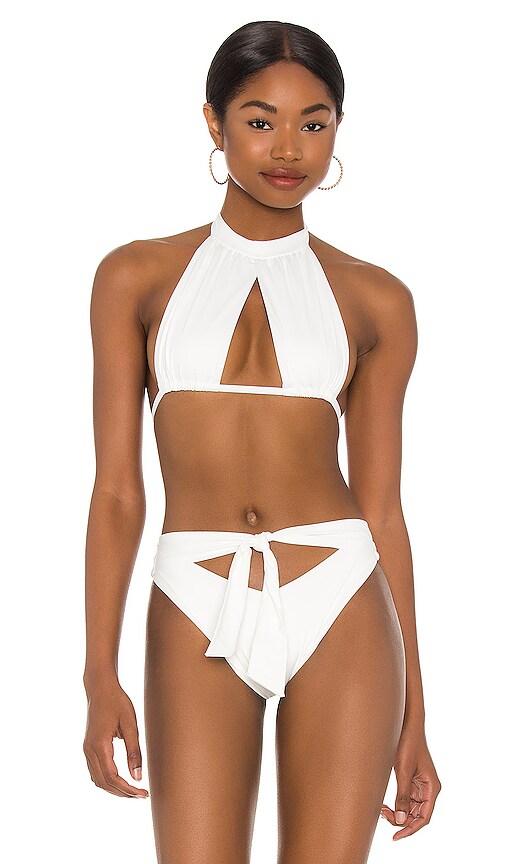 Frankies Bikinis Cupid Bikini Top In White REVOLVE