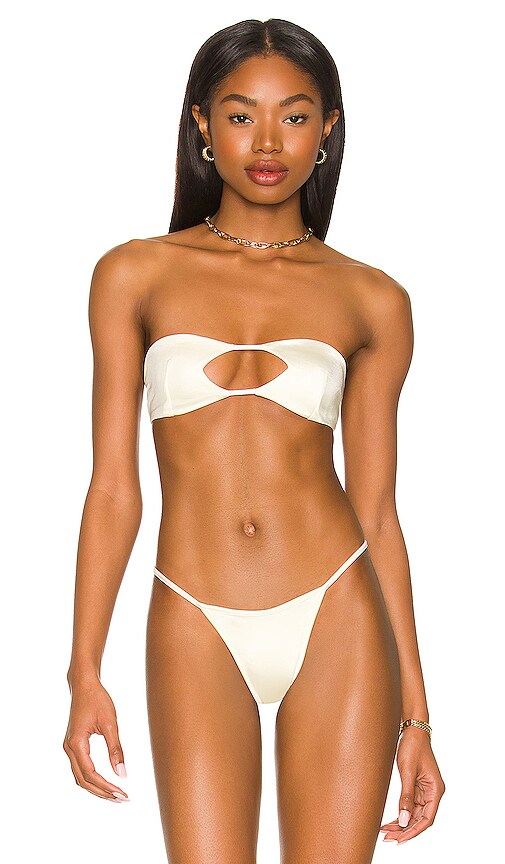 Indah Bass Bikini Top In Dove Revolve