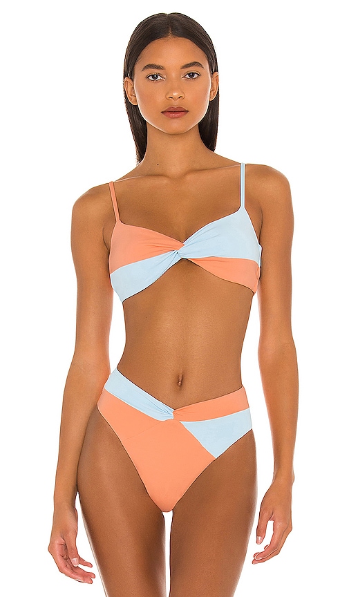 Lspace Ringo Bikini Top In Tangy Sky Blue Revolve