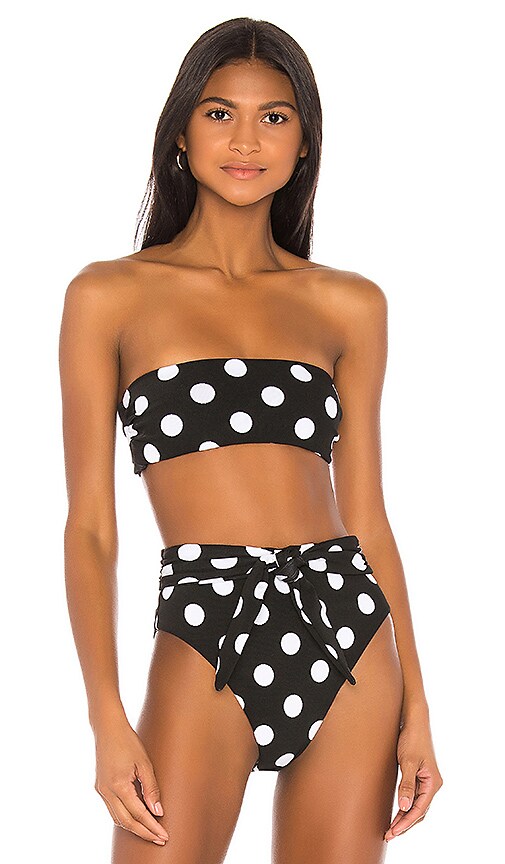 Mara Hoffman Abigail Bikini Top In Black White REVOLVE