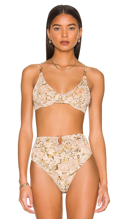 Revel Rey Inez Bikini Top In Meadow Bloom REVOLVE