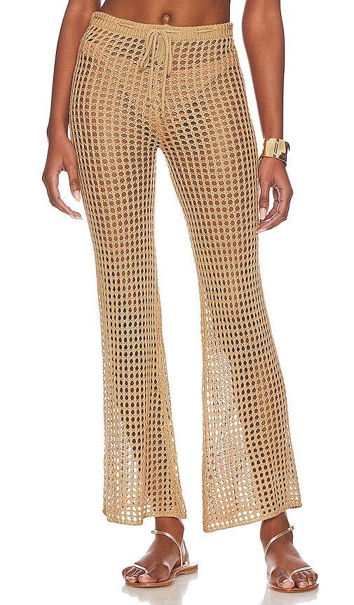 Superdown Elektra Crochet Pant In Nude Revolve