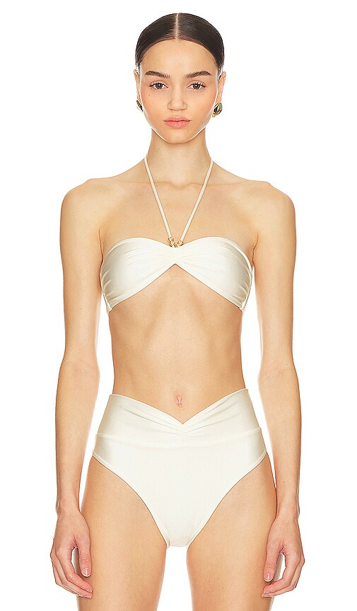 Shani Shemer Ella Bikini Top In White REVOLVE