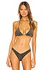 Nookie Copacabana Slide Triangle Bikini Top In Black Gold Revolve