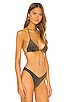 Nookie Copacabana Slide Triangle Bikini Top In Black Gold REVOLVE