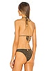 Nookie Copacabana Slide Triangle Bikini Top In Black Gold Revolve