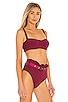 Revel Rey Riley Bikini Top In Raspberry Waffle Revolve