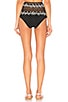 Zimmermann Jaya Scallop High Wasted Bikini Bottom In Black Dot Revolve