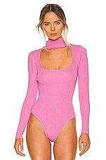 All The Ways Victoria Square Neck Bodysuit In Pink Revolve