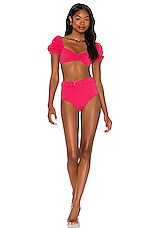 Agua Bendita Romina Luau Bikini Top In Fuchsia REVOLVE