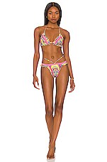 Bananhot X Revolve Cindy Bikini Top In Yellow Paisley Pink Revolve