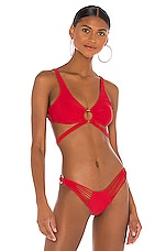 Beach Bunny Indy Tri Bikini Top In Red Revolve