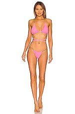 Beach Bunny Brooklyn Tri Bikini Top In Pink Revolve