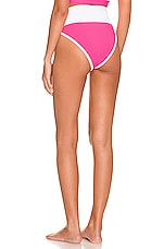 Beach Riot Emmy Bikini Bottom In Neon Pink White Revolve