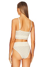 Beach Riot Eva Bikini Top In Tan Check Revolve