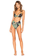 Beach Riot X Revolve Camilla Bikini Top In Black Palm Revolve