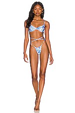 Cin Cin Cove String Bikini Bottom In Ocean Revolve