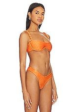 DEVON WINDSOR Harriet Bikini Top In Tangerine REVOLVE