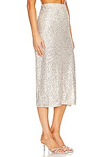 Enza Costa Sequin Bias Skirt In Nude Silver REVOLVE